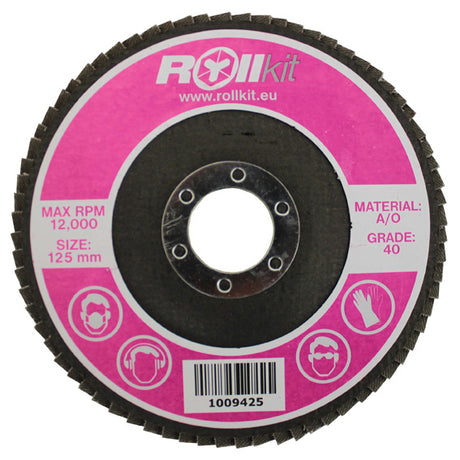 Flap grinding discs for steel, D125, d22,2, t8,3 mm, P40