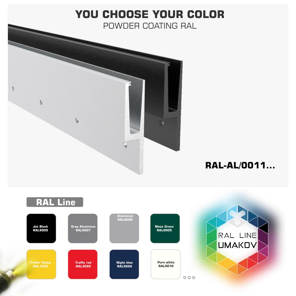 Surface treatment with powder coating.