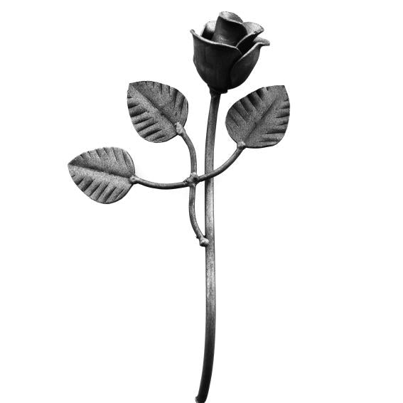 Forged rose h270, b145, D6mm, Fe