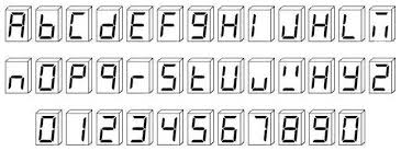 House plate number "7 SEGMENT" 190x110x1 Universal