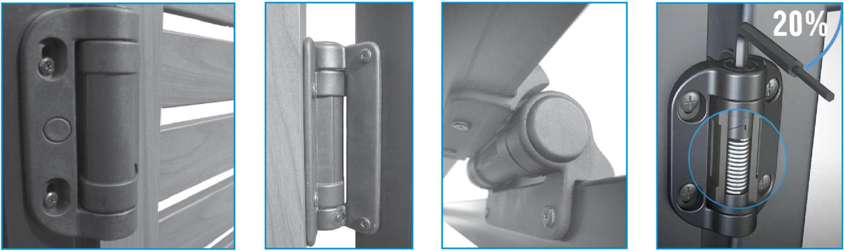 Hinge for gates, with fixed spring