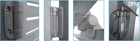 Hinge for gates, with fixed spring