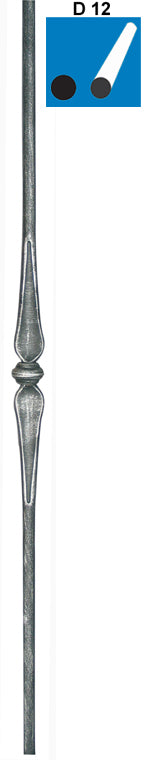 Decorated rod h900, b27, D12mm