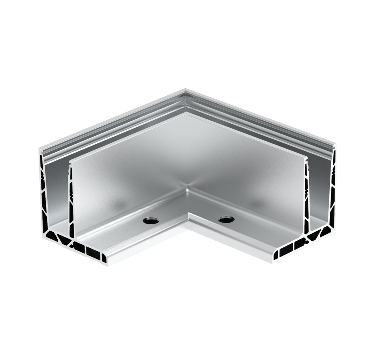 AL. profile, top mount  90° IN corner AL/ELOX/Sati
