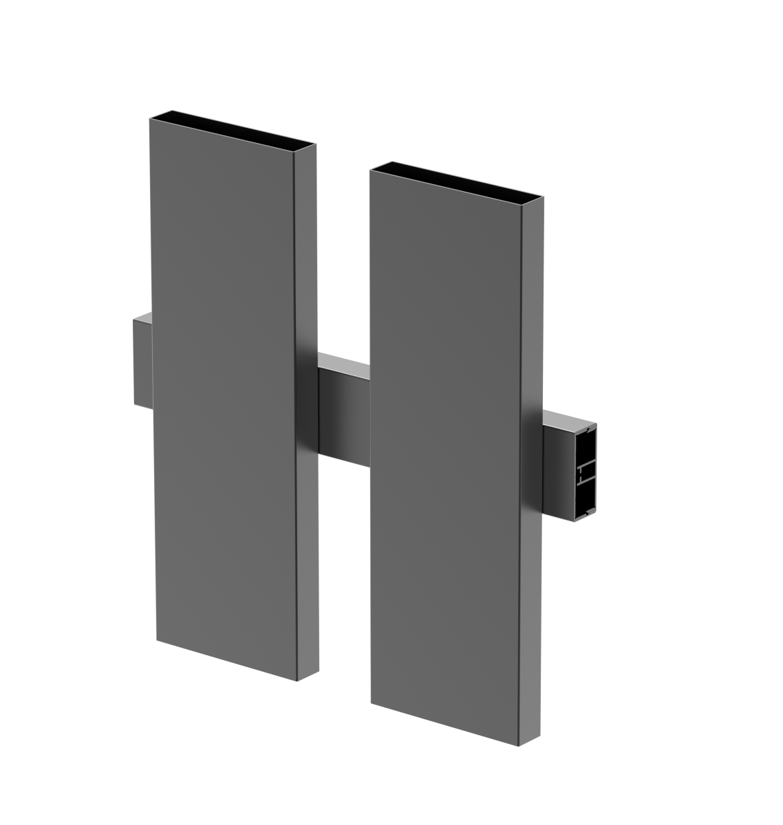 Aluminum U-adapter 45x20-6000mm R7016
