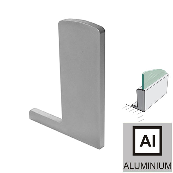 Base Channel End Plate 125x46 AL/INOX effect/Satin