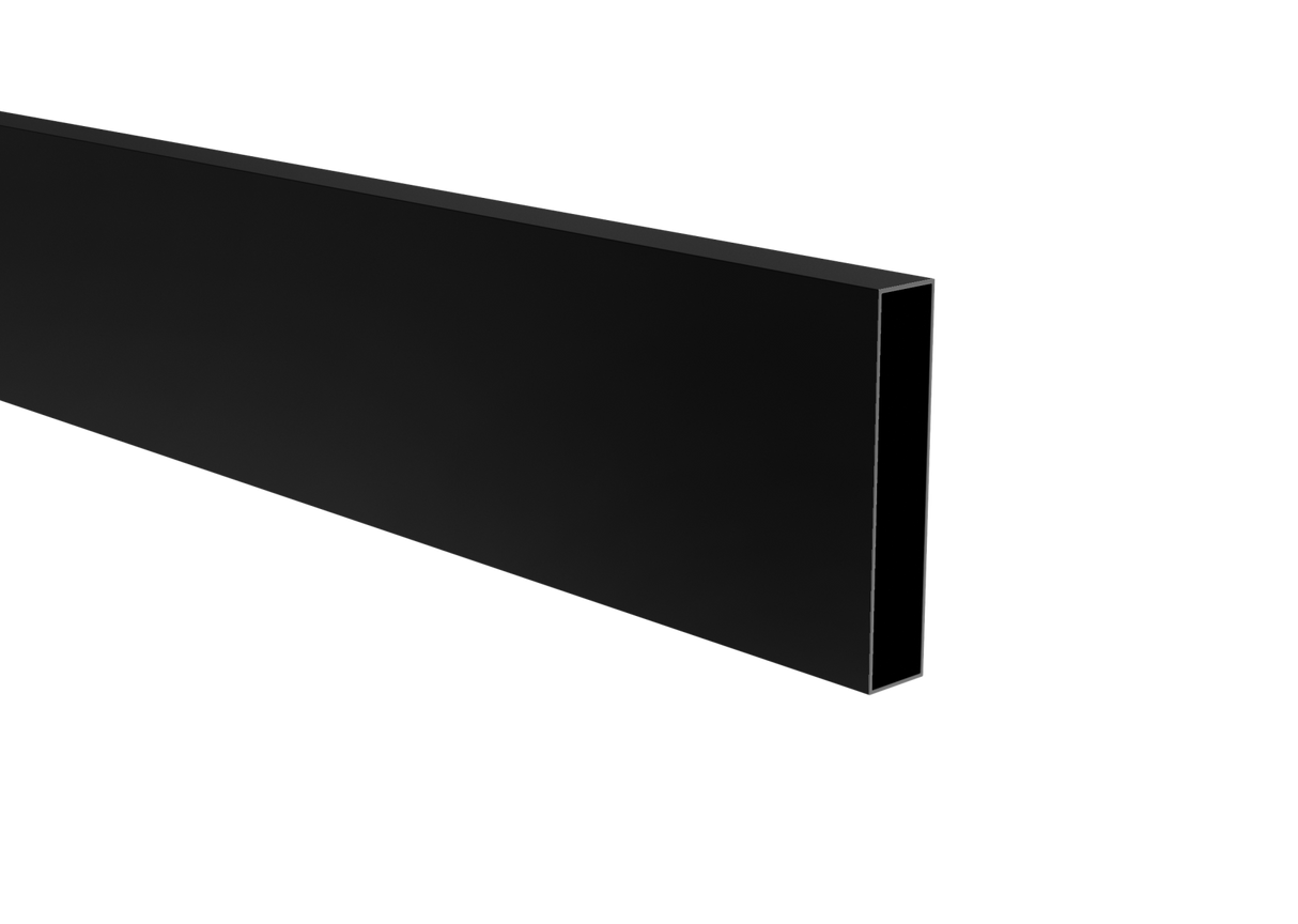 Aluminum slat, 20x100x1,1-6000mm, black RAL9005