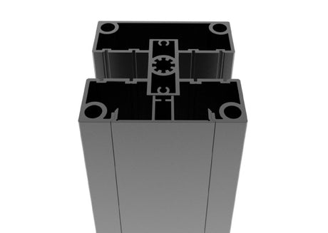 Set of aluminum post 80x80 and cover - 6000mm R7016