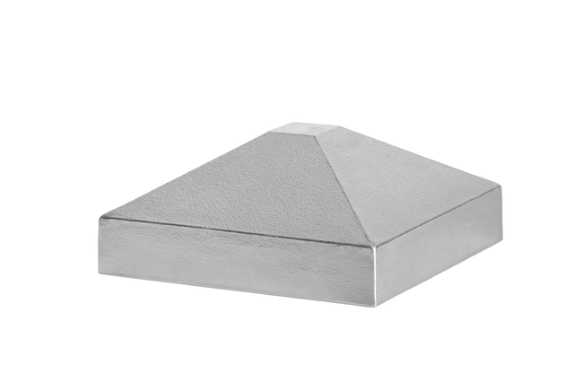Aluminum canopy post 80x80 pyramid - natural
