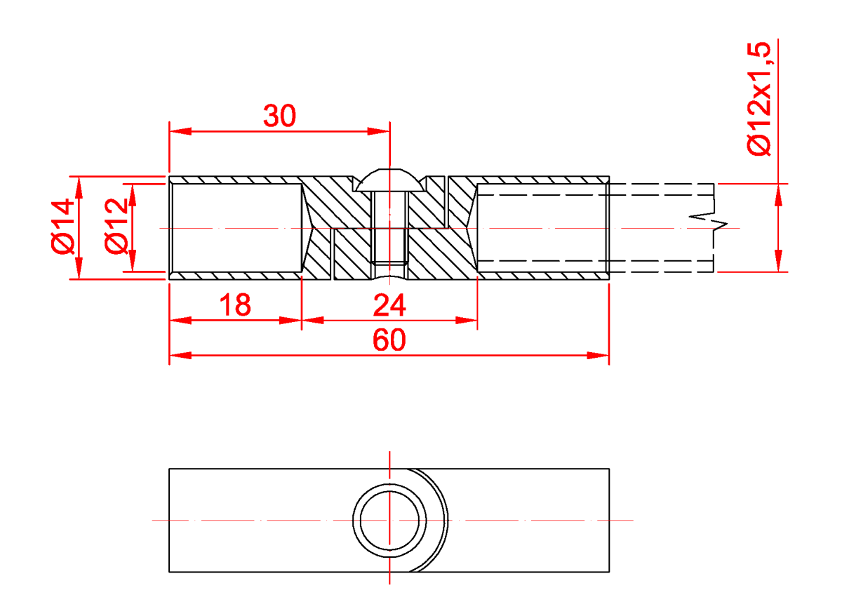 Adjustable round bar connector