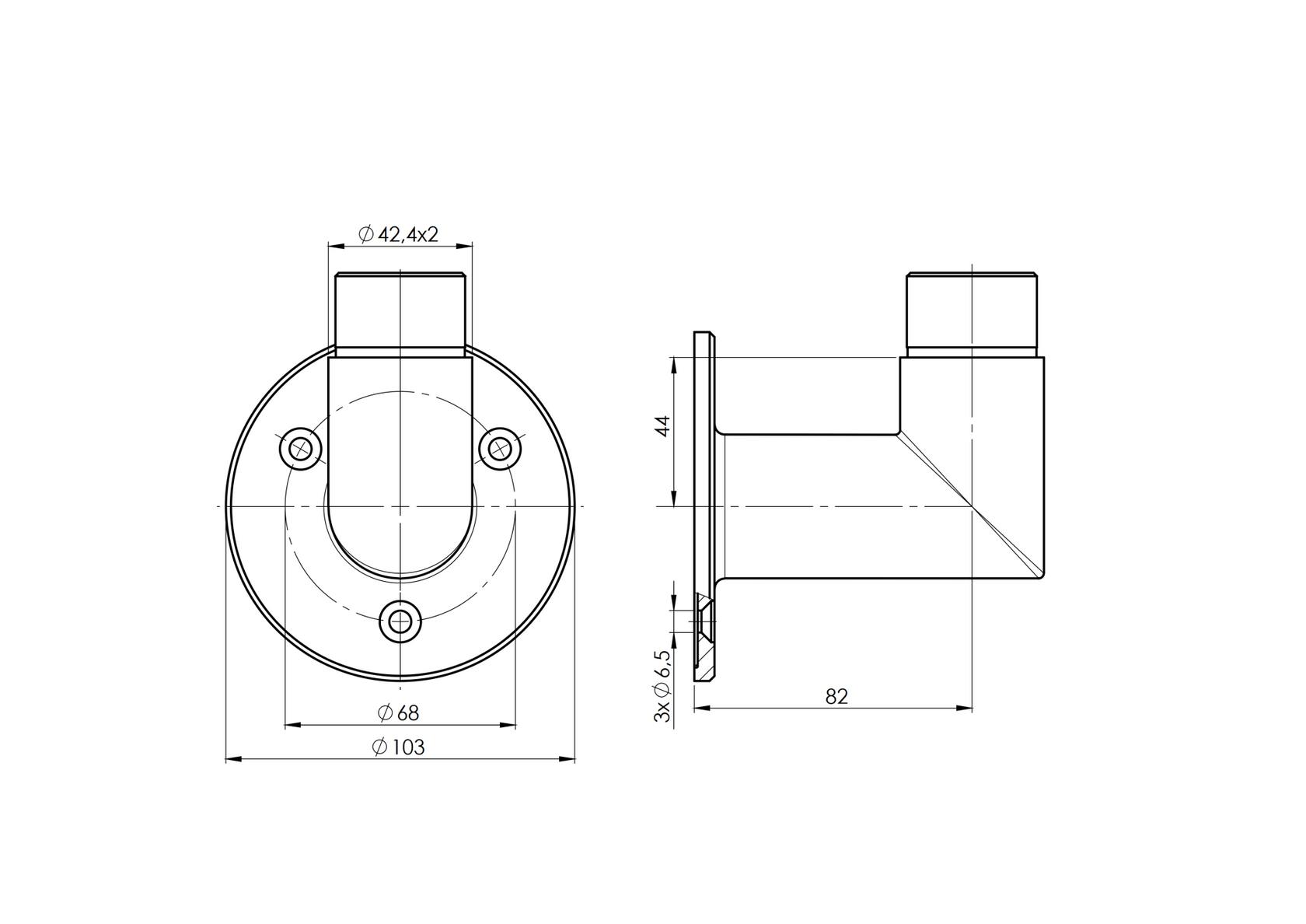 Adjustable handrail bracket anchoring