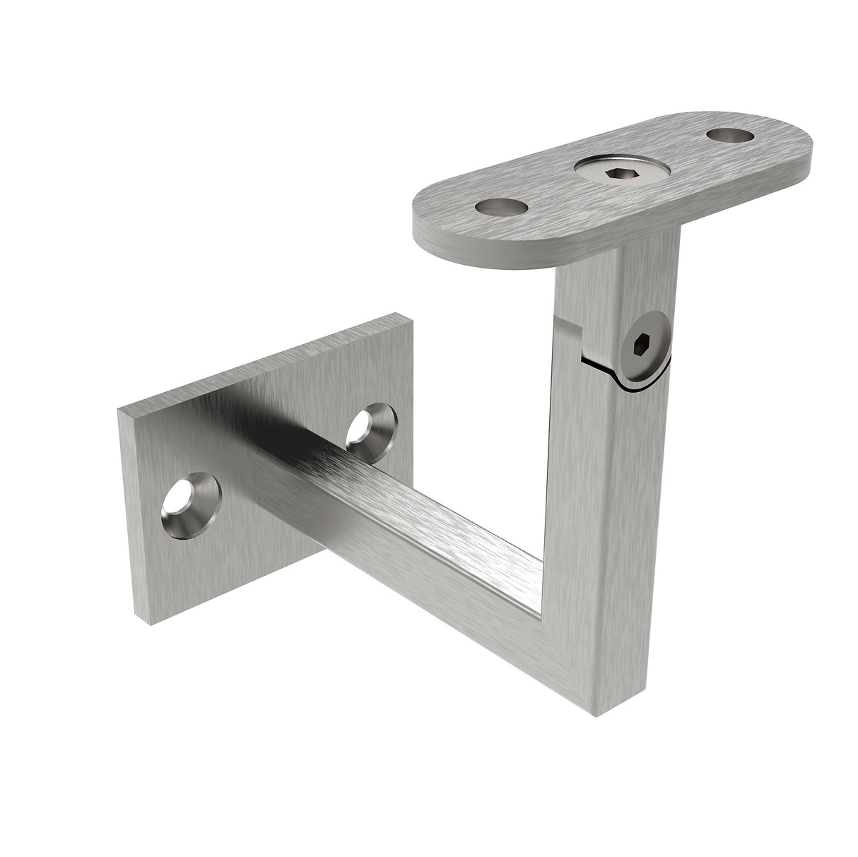 Wall mount handrail bracket-adjustable