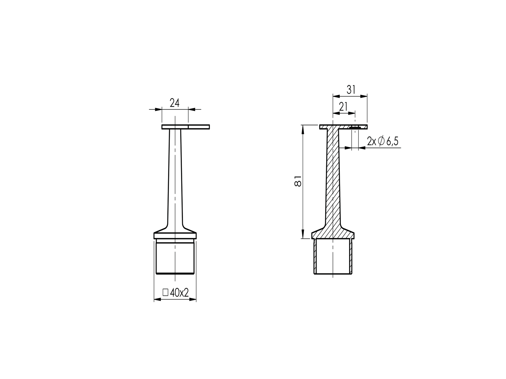 Handrail bracket for corners