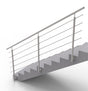 Railing AISI304, BR STAIRS AISI304, D42,4/5xd12/H1