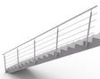 Railing AISI304, BR STAIRS AISI304, D42,4/4xd12/H9