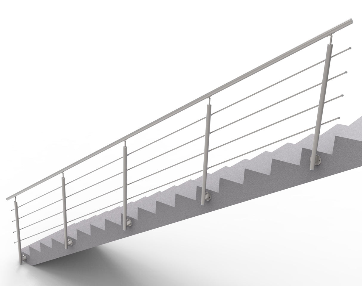 Railing AISI304, BR STAIRS AISI304, D42,4/4xd12/H9