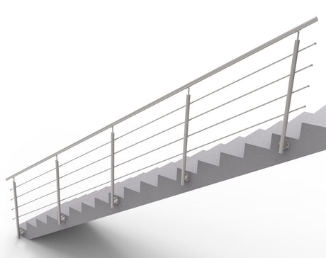 Railing AISI304, BR STAIRS AISI304, D42,4/4xd12/H9