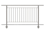 Vertical railing BR AISI304, D42,4/d12vertical/H10
