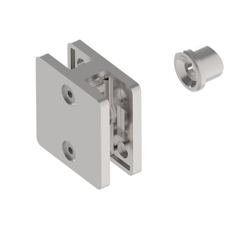 Glass clamp Model 21X - double sided AISI316, 180°
