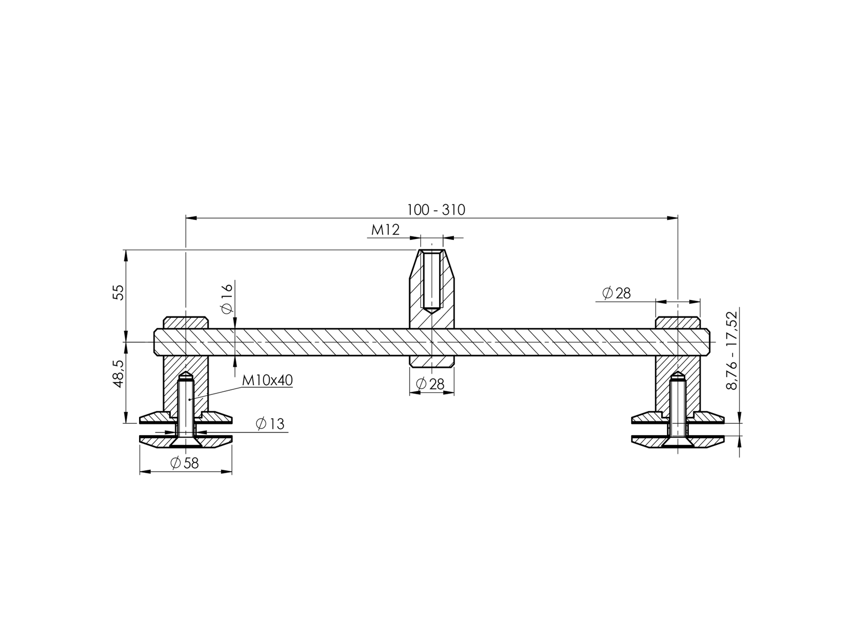 Canopy - glass clamp