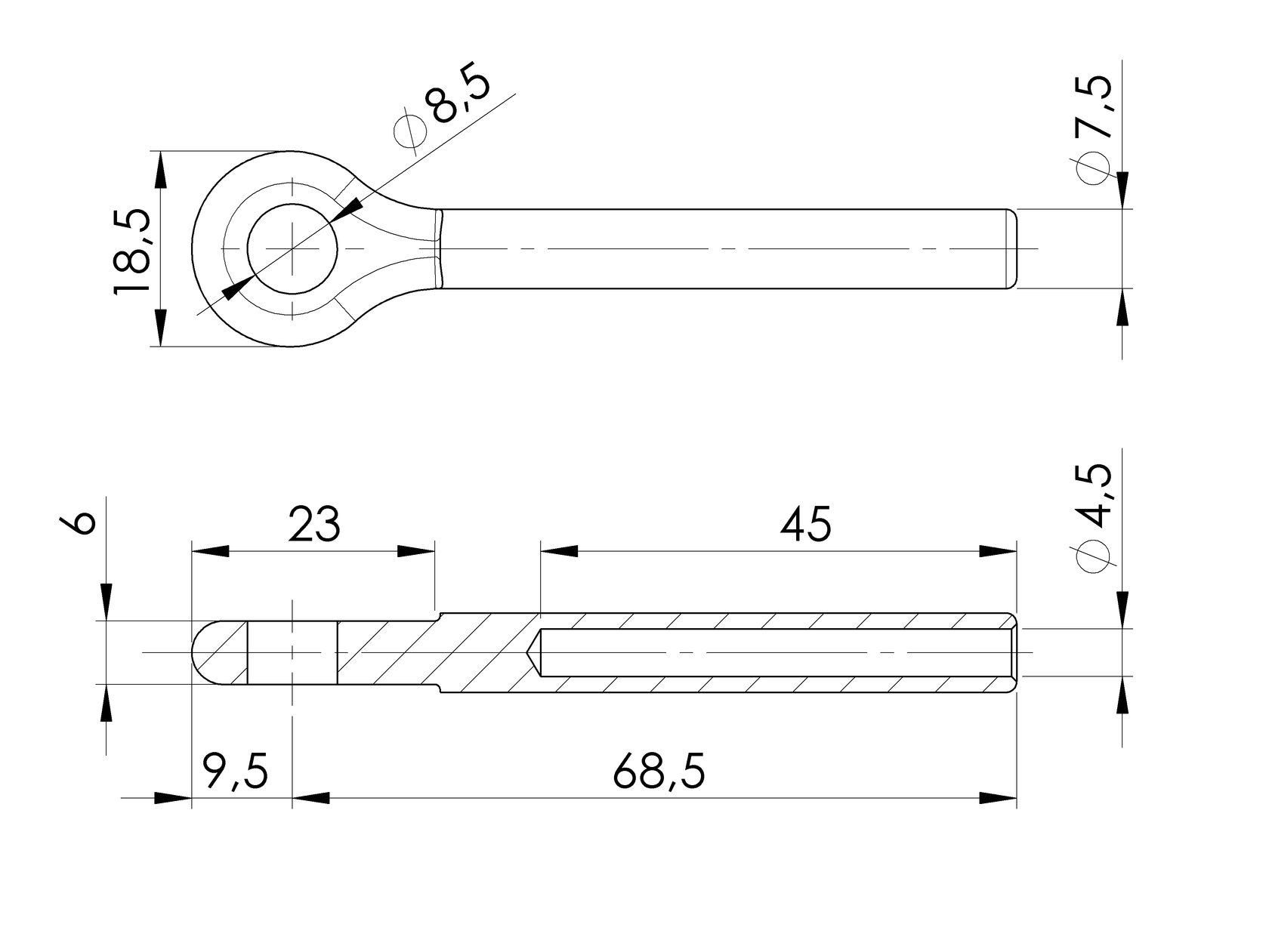 Inox cable clamp