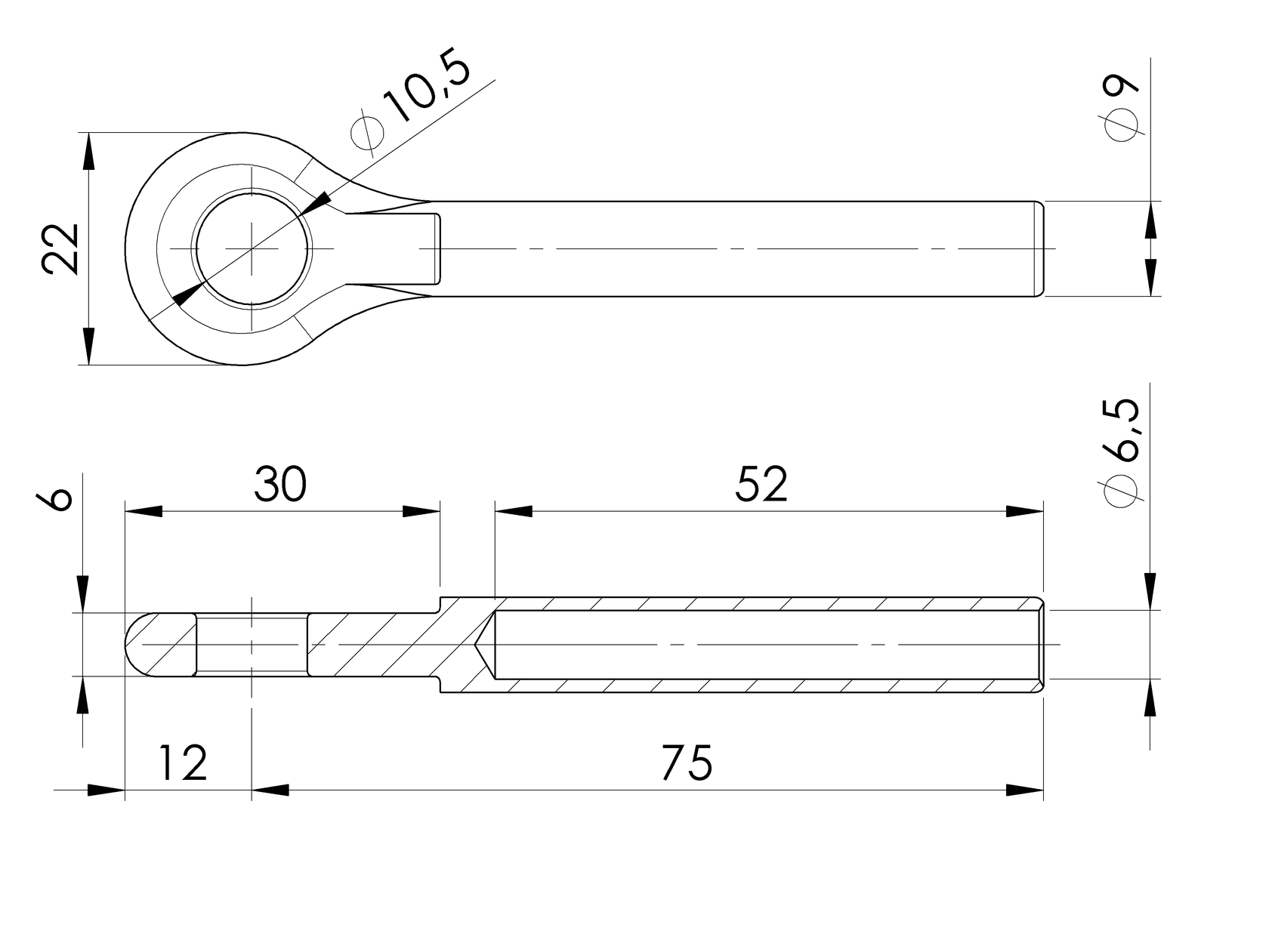 Inox cable clamp