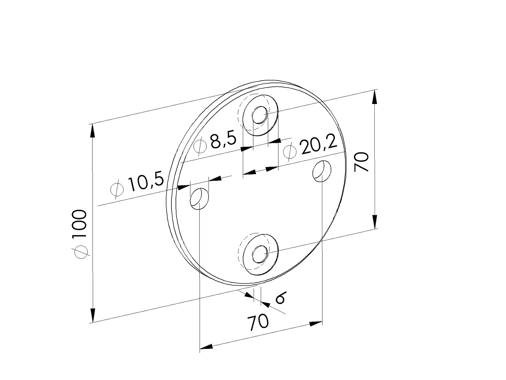 Flange for lateral anchoring