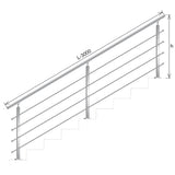 Railing JP, VR STAIRS AISI304, 40x40x2/4xd12/H900/