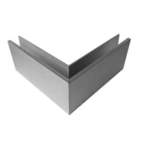 Top mount - glass AL/ELOX/Satin , 90°out