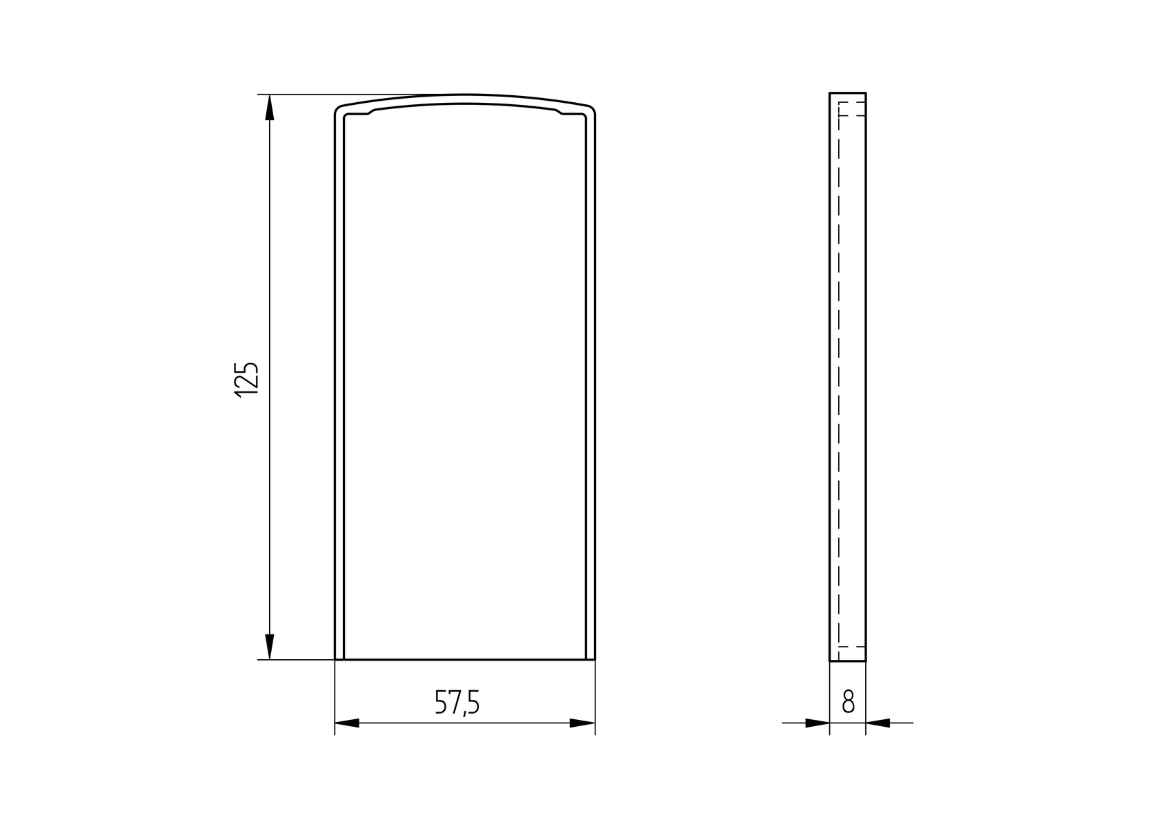 End cap for profile AL/0004-ECO-6000-RAL 7016