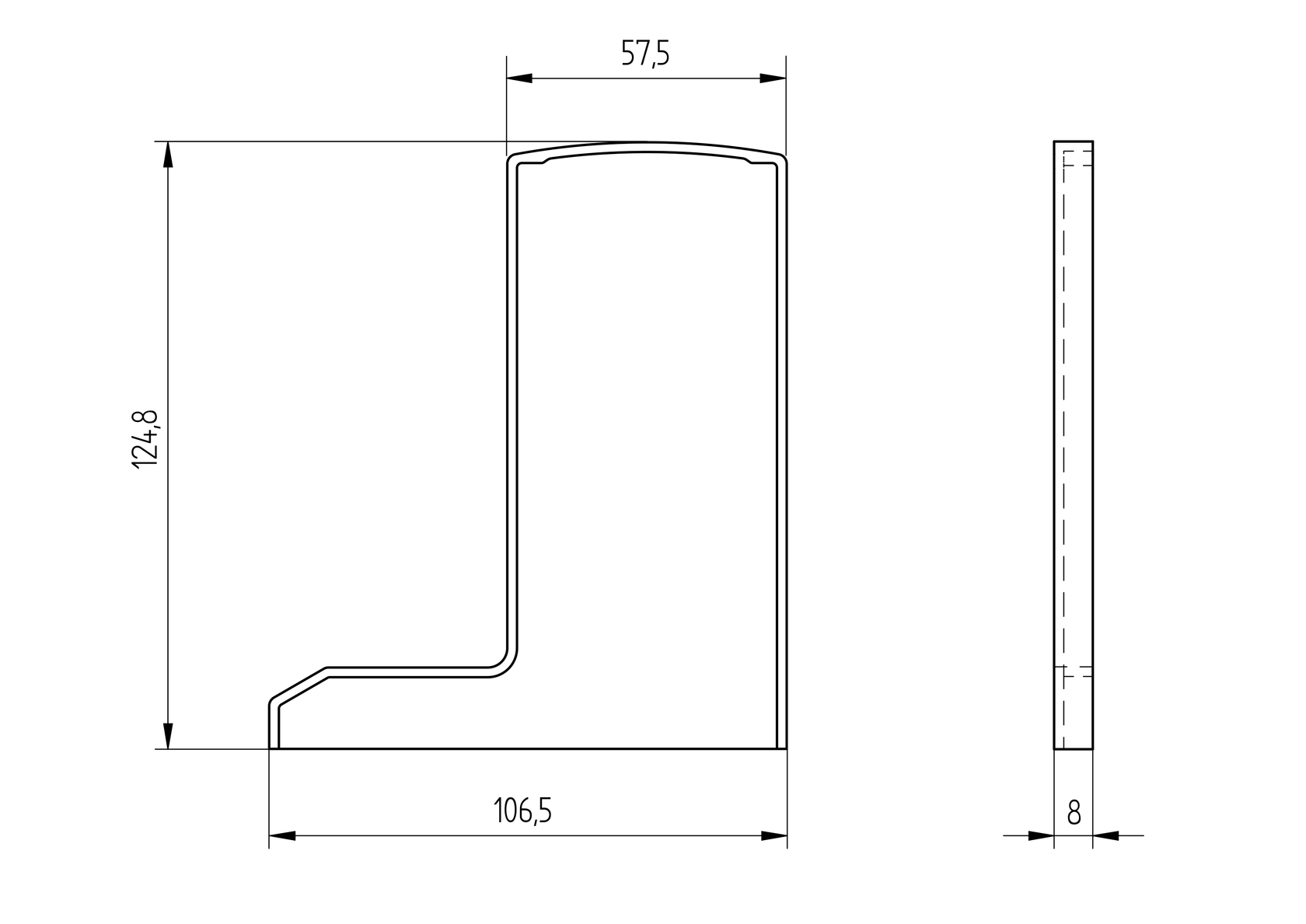 End cap for profile AL/0006-ECO-RAL 7016