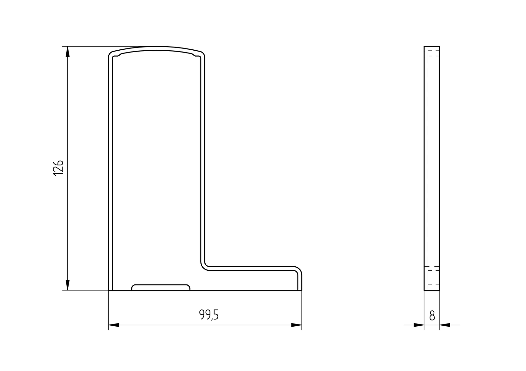 End cap for profile AL/0006-RAL 9005