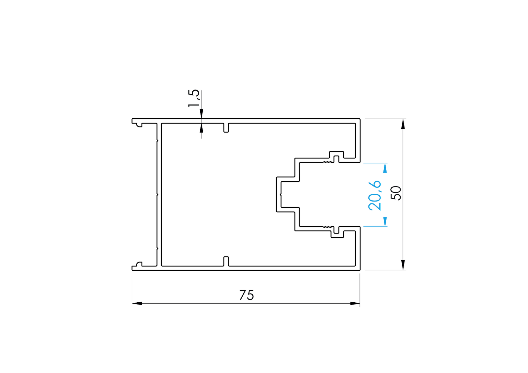 Frame profile for Design 2