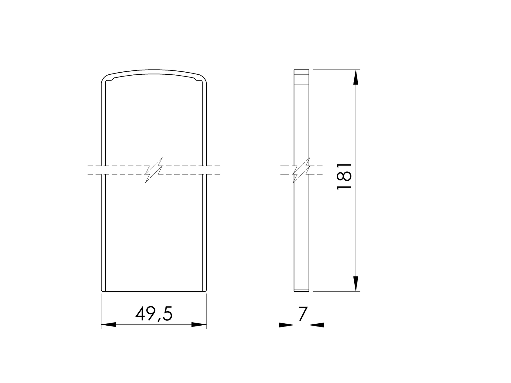 End cap for profile AL/0004-S-E for stairs