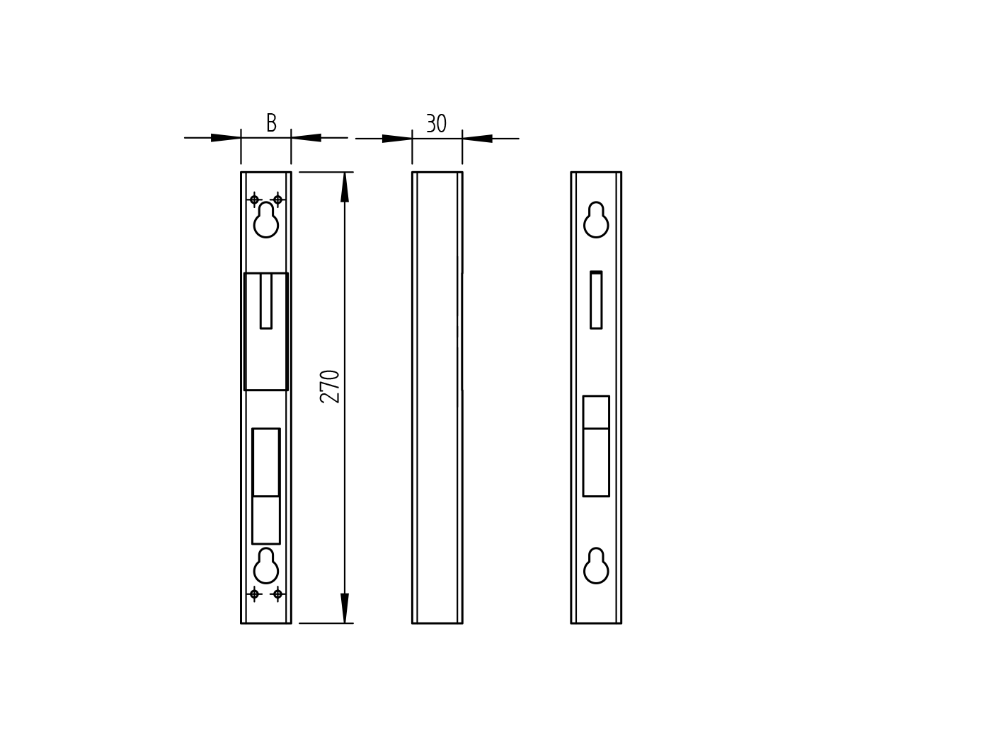 Box for gate stop universal 40x30