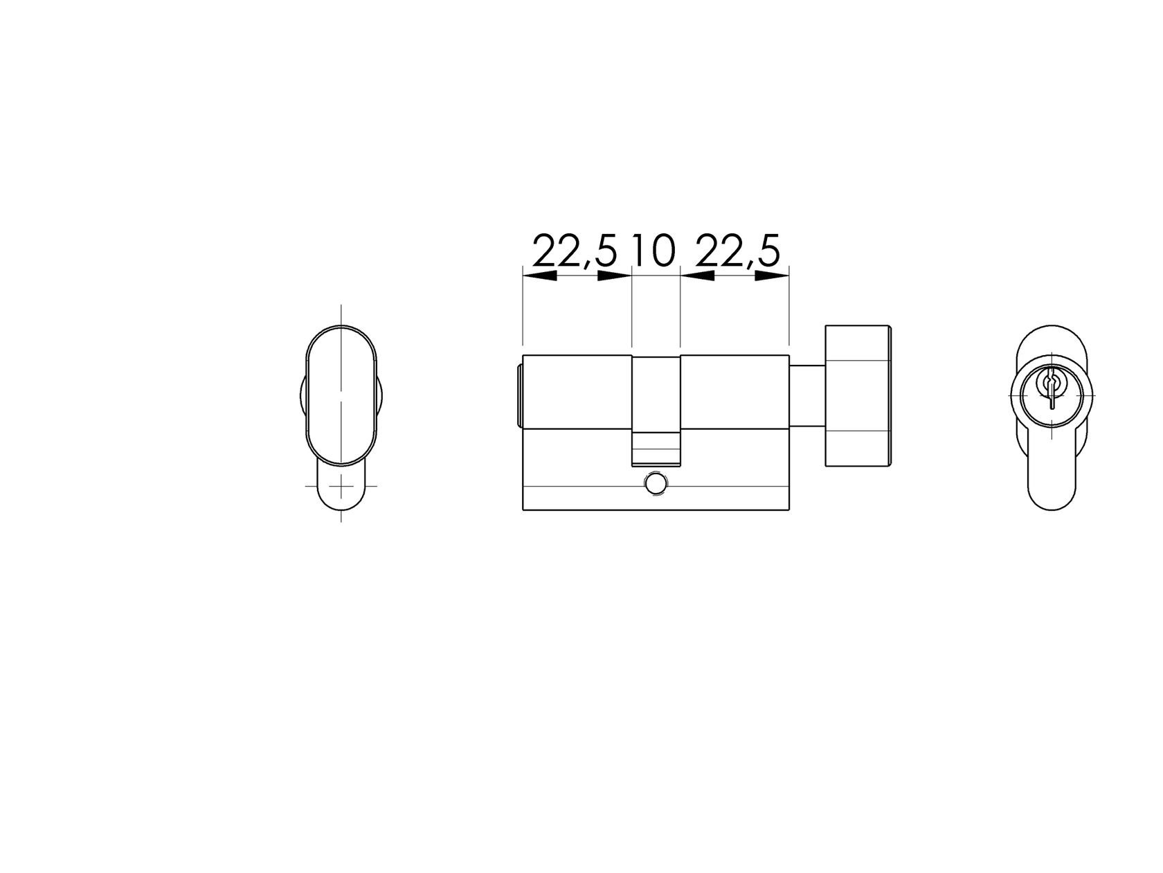 Double lock cylinder 27,5/27,5 PZ-WC