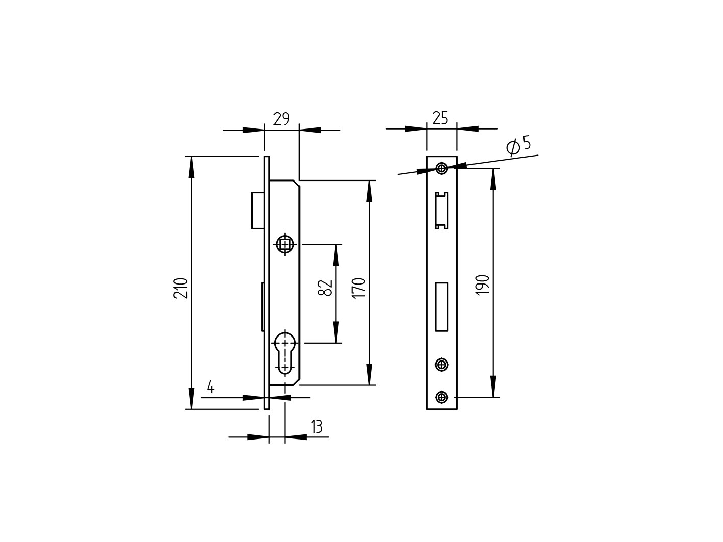 Lock for JP profiles 30x30mm
