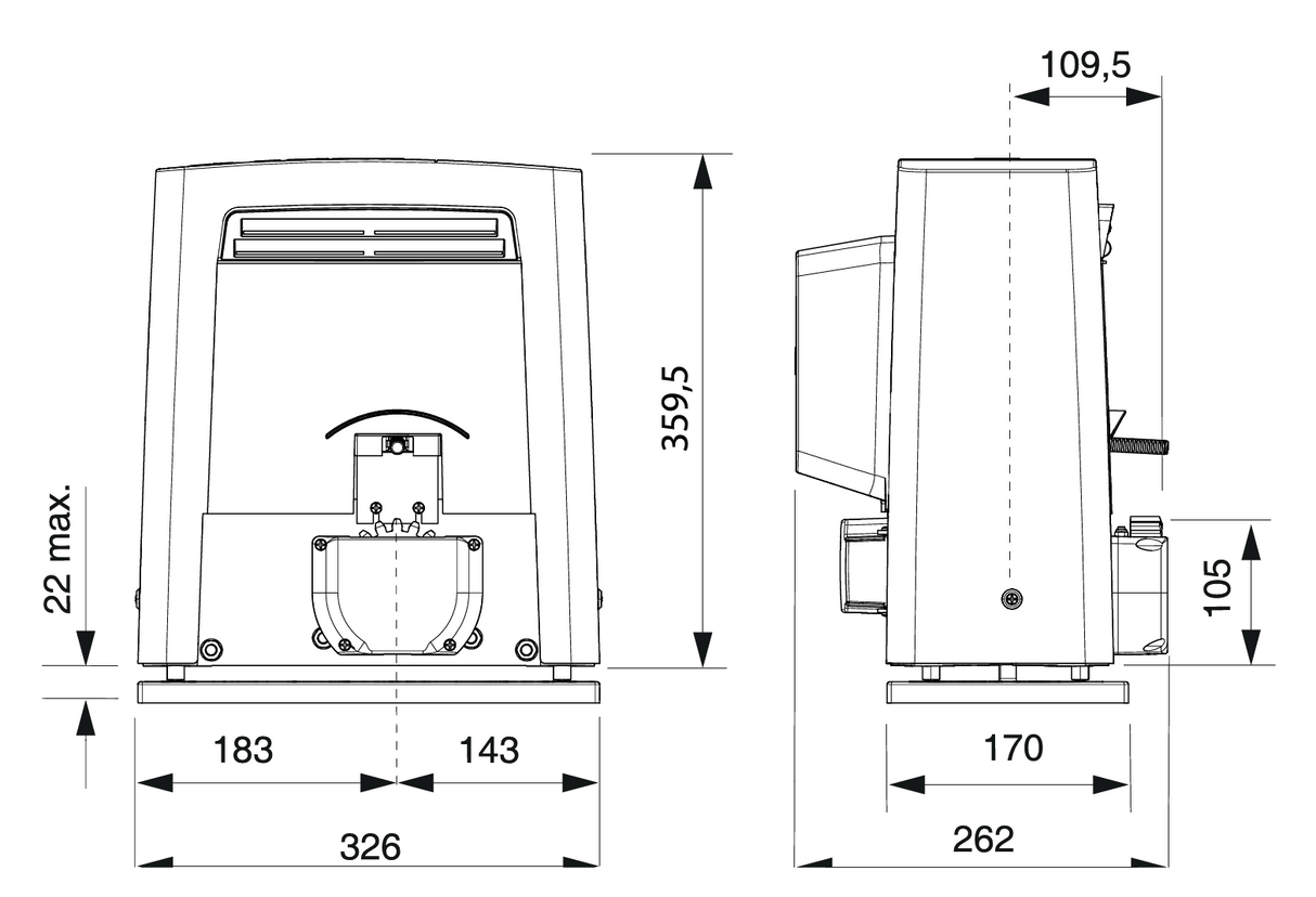 CAME automation without electronics 2200kg - 400V