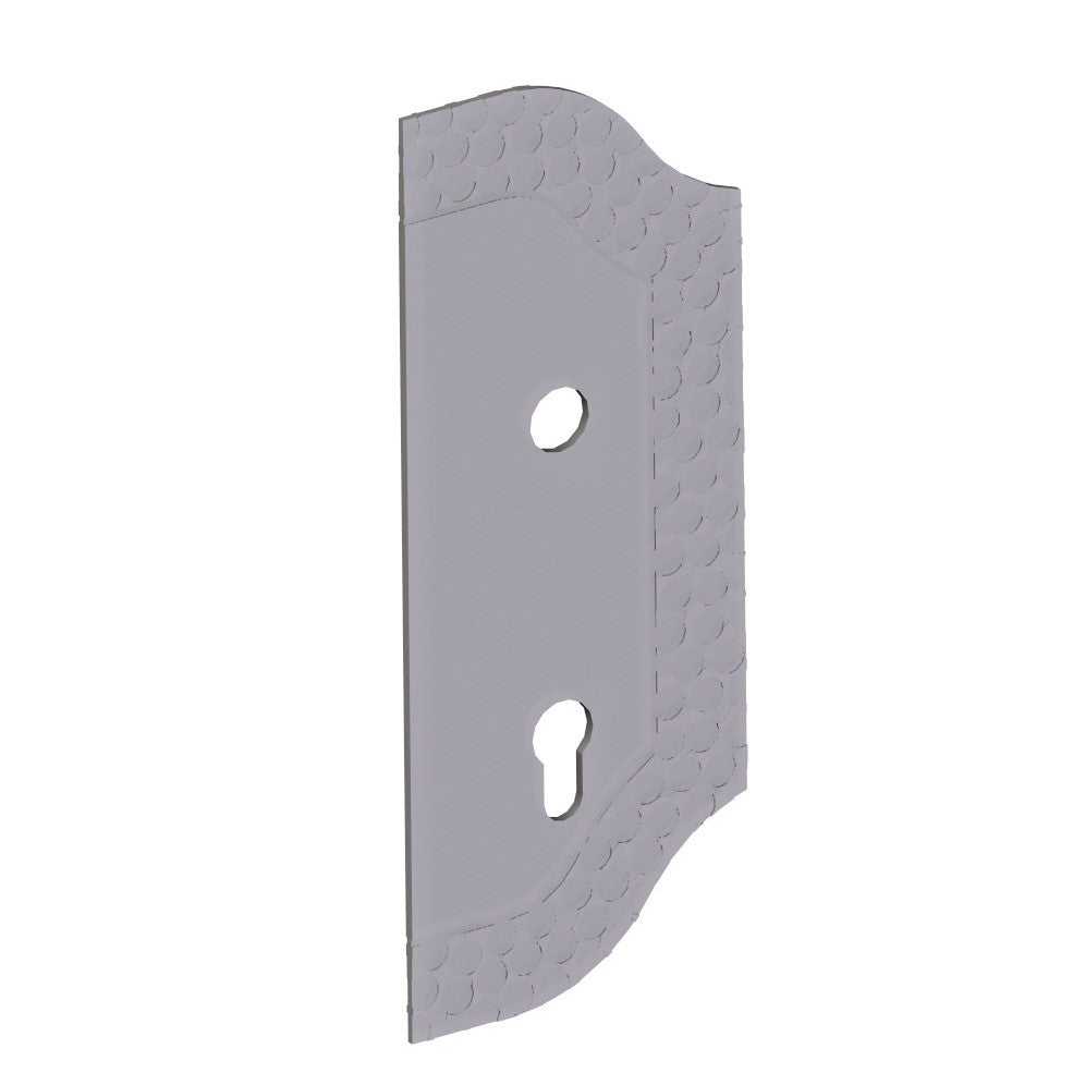 Decorative plate for gates 265x105, t3, a90, d19mm