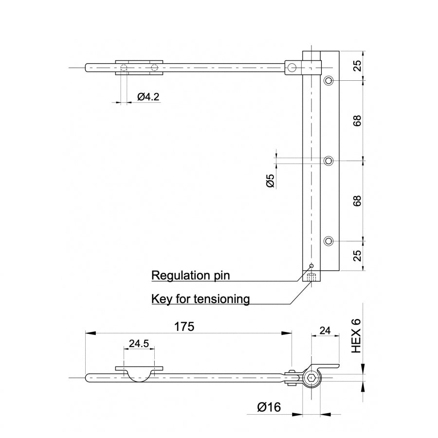 Spring door closer, Aluminium