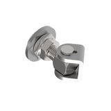 Adjustable hinge with rotary plate M20, AISI 304