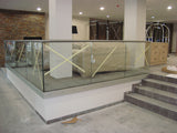 Glass railing, aluminium profile, 2500x1000mm