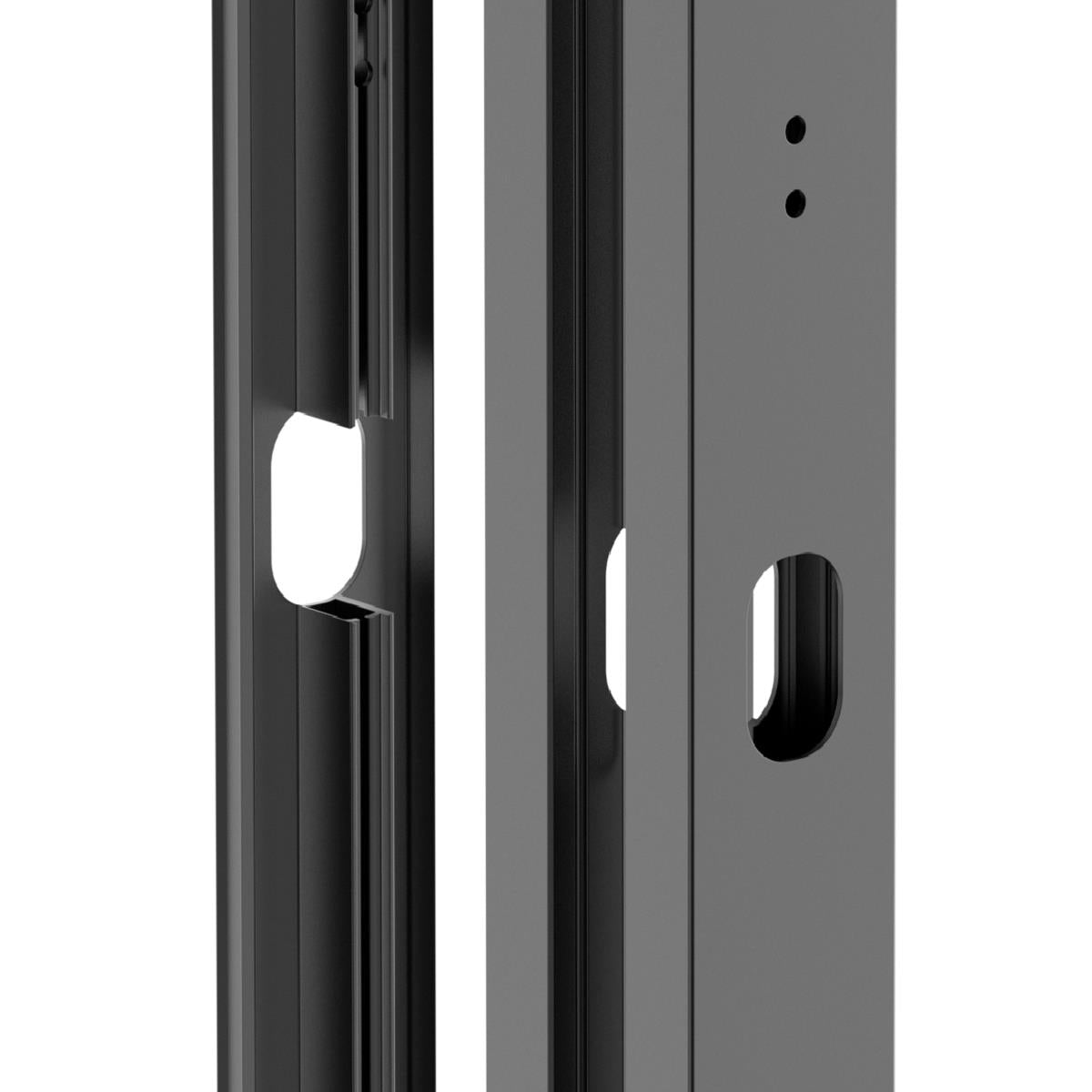 Set of aluminum post 50x60 and cover for lock part - 1850mm R7016