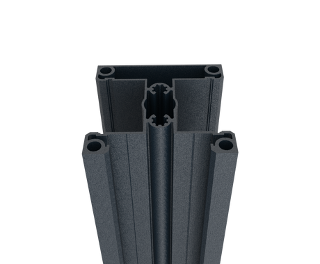Aluminum fence post 70x70 for slat fillings - 1850mm R7016