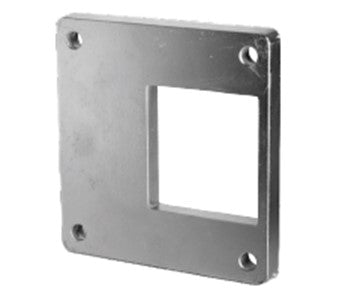 Aluminum offset welding plate for 100x100 post natural