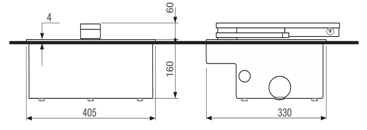 CAME underground drive for double-leaf gate, set with photocells