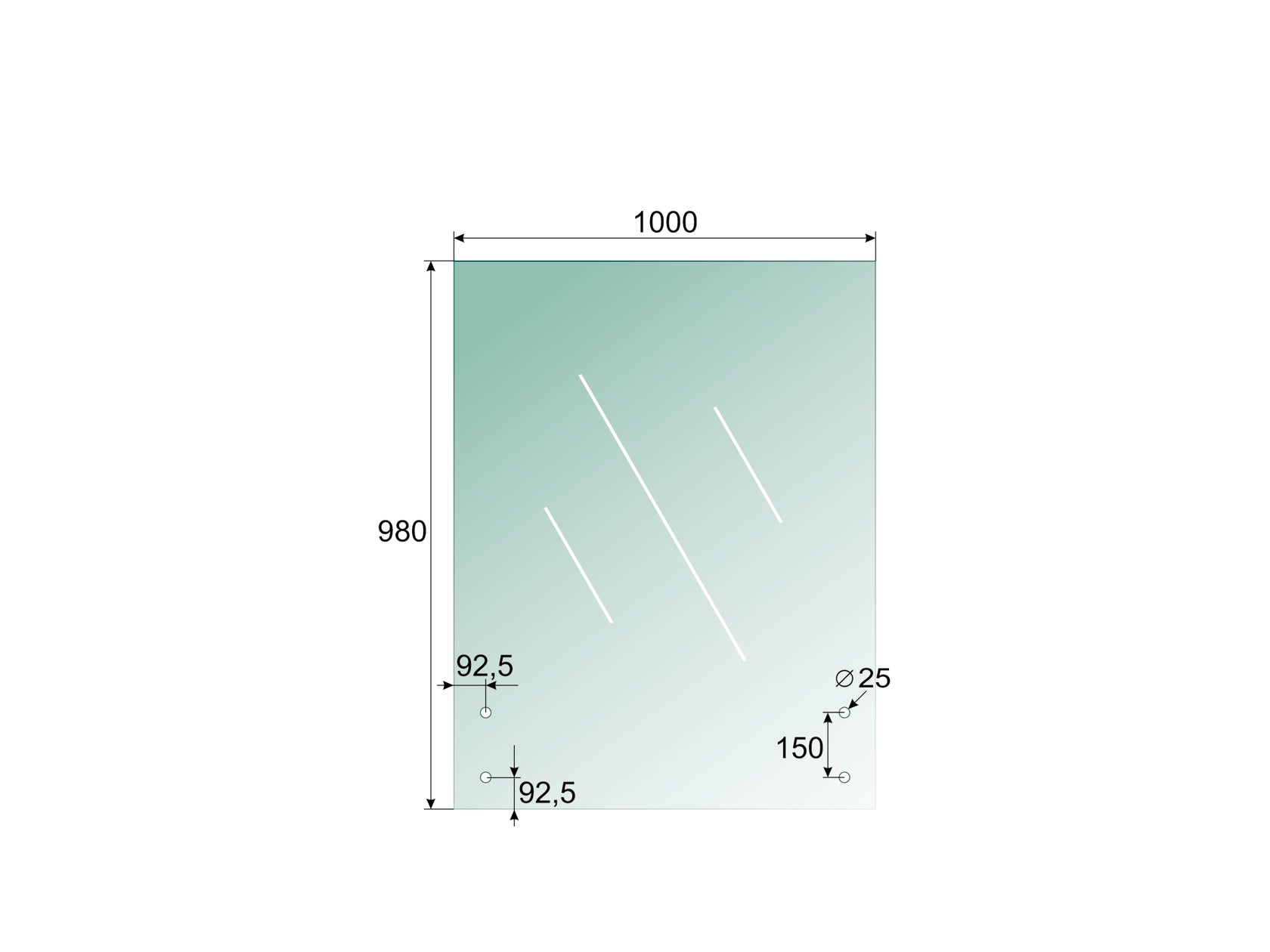 Tempered laminated glass, clear
