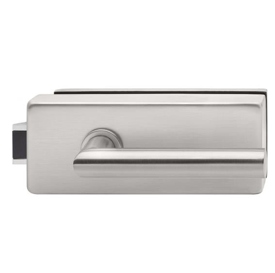 Glass door handle with lock UV