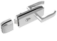 Lock for glass door inox + counterpart