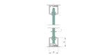 Glazing clamping profile 35x35mm